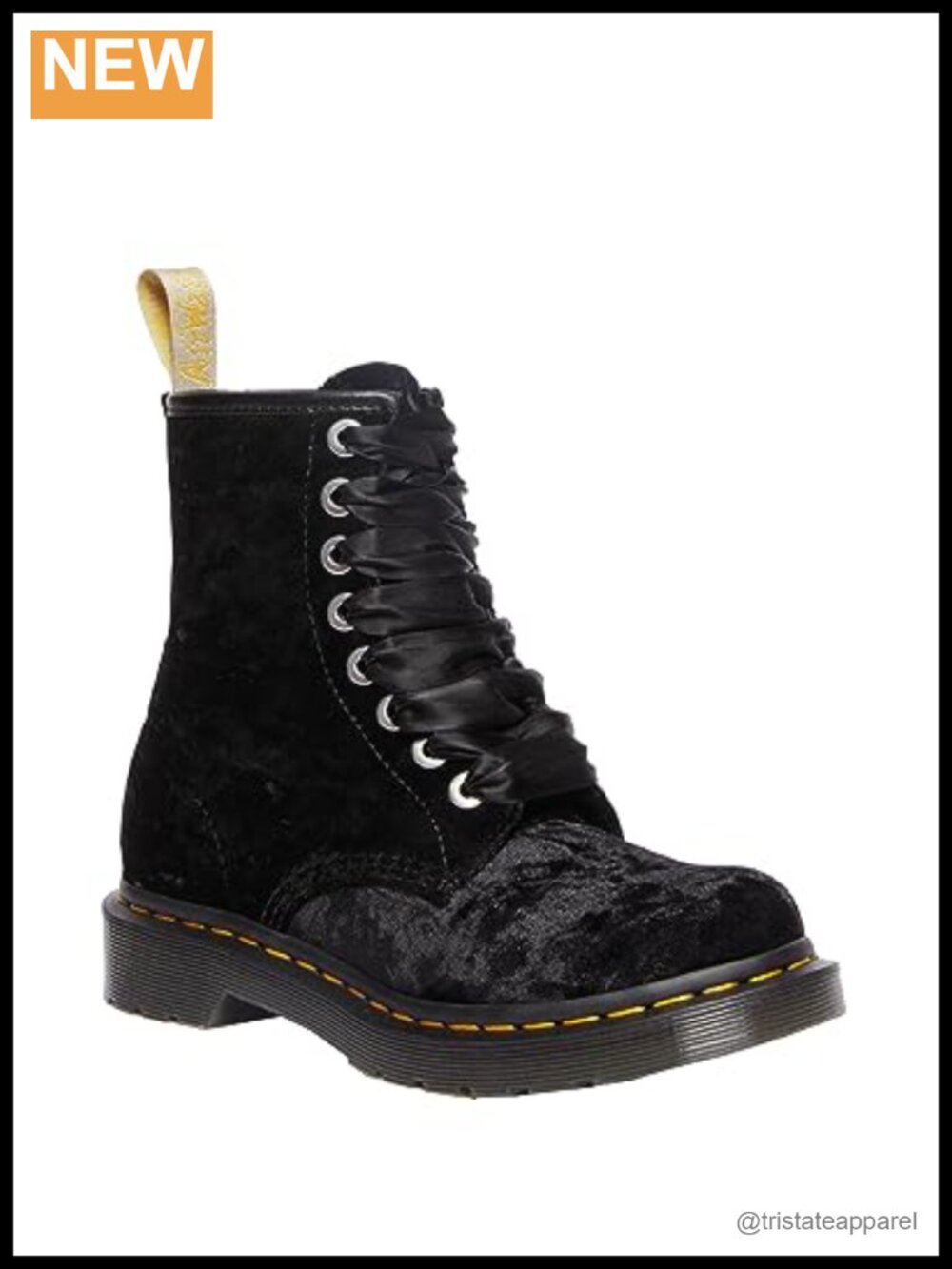 Vegan Leather Lace-Up Ankle Boots Crushed Velvet Vegan-Friendly Block Heel